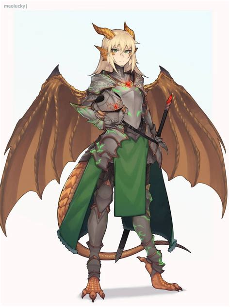 Dragon Girl OC By Meolucky On DeviantArt In Character Art Anime Character Design