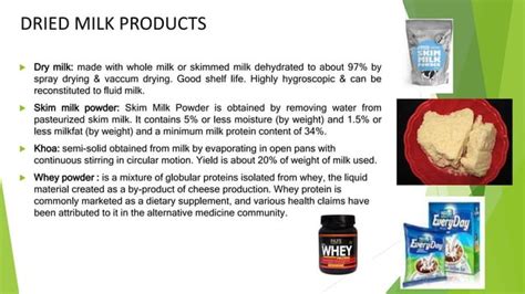 Technology Of Milk Products Dry Milk Powder Presentation