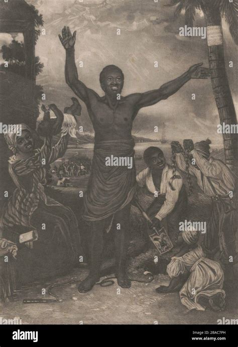 Enslaved Afro Caribbean Celebrating The Abolition Of Slavery In The