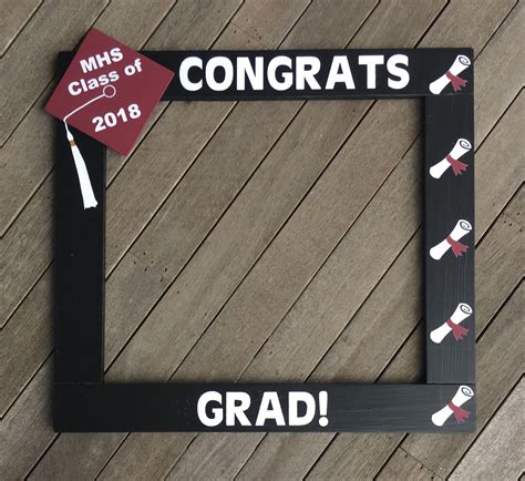 Graduation Photobooth Frame Prop Congrats Grad Photo Booth Frame