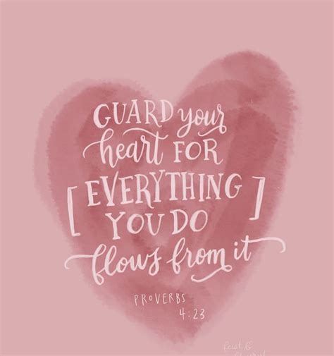 Typography Letters Lettering Guard Your Heart Scripture Verses