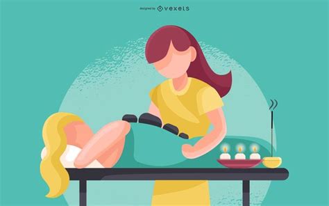 Hot Stone Massage Illustration Hot Stone Massage Digital Illustration Tutorial Hot Stones