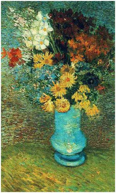 Van gogh coloring pages bestcoloringpages me description: Vase with Daisies and Anemones by Vincent Van Gogh - 667