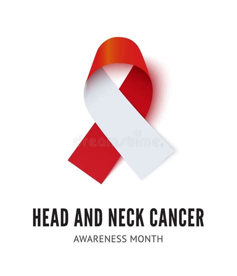 Head And Neck Cancer Awareness Ribbon Vector Illustration Isolated