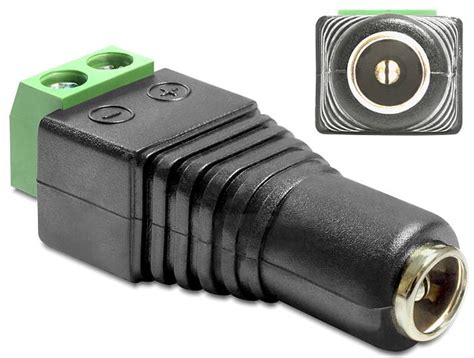 Delock Adapter Dc 25 X 55 Mm Female Terminal Block 2 Pin