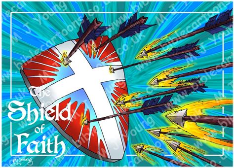 Bible Cartoons Ephesians 06 Armour Of God Shield Of Faith Blue