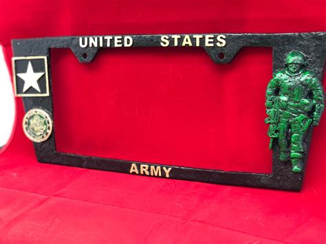 3d United States Army License Plate Frame Etsy