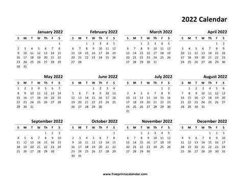 Printable Daily Calendar 2022 Free Letter Templates