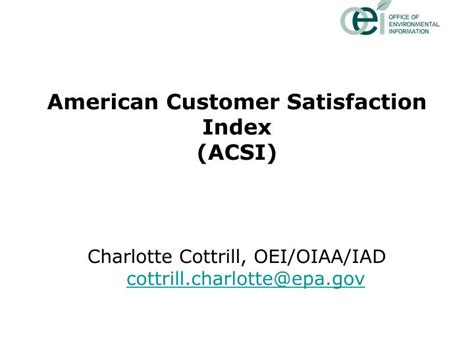 Ppt American Customer Satisfaction Index Acsi Powerpoint