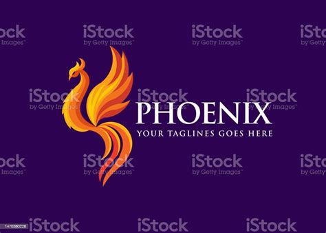 Simple And Elegant Phoenix Symbol Vector Stock Illustration Download