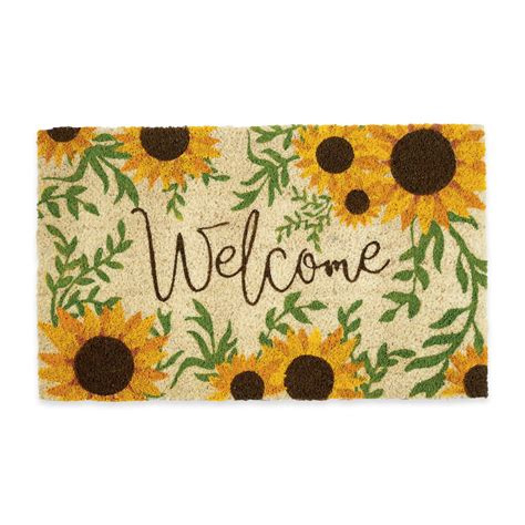 Dii Sunflower Welcome Doormat 18x30