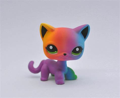 Littlest Pet Shop Custom Ooak Lps Short Hair Cat Color Hand Painted