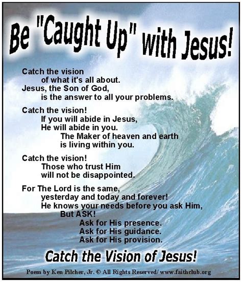 Be Caught Up With Jesus Catch The Vision Of Jesus Wisdom