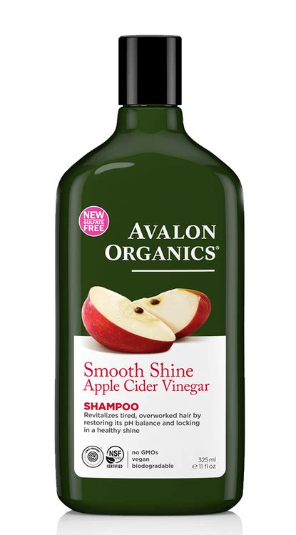 Artnaturals shampoo, like this version, is always sulfate free and uses natural ingredients, like apple cider vinegar, coconut, and vitamin e to help promote a healthier scalp, tame frizz. Avalon Organics Smooth Shine Apple Cider Vinegar Shampoo ...