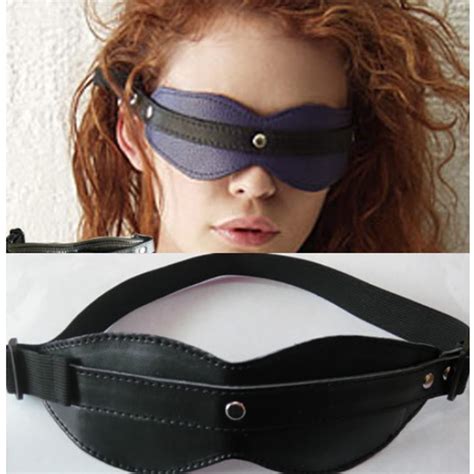 High Quality Fashion Sex Aid Interesting Black Leather Patch Eyeshade Eye Mask For Lover Couple