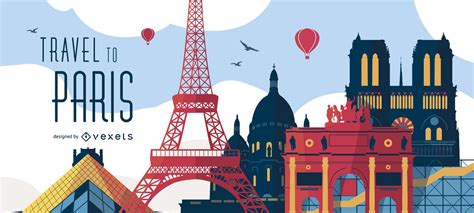 Descarga Vector De Viaje A La Ilustración Del Cartel De París