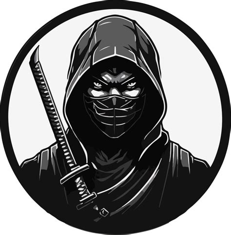 Black Ninja Logo Mascot Design With Ai Generative 29621995 Png