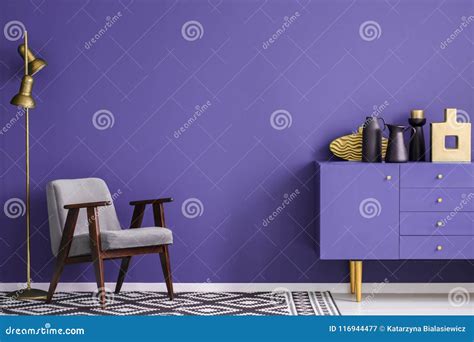 Violet Living Room Interior Stock Image Image Of Interior Carpet