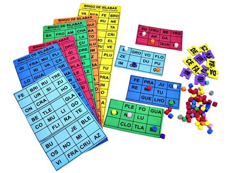 Jogo Pedagogico Bingo De Silabas Em E V A Colorido Elo