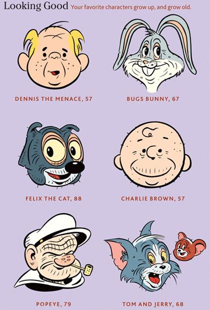 Comic Book And Cartoon Characters As Senior Citizens