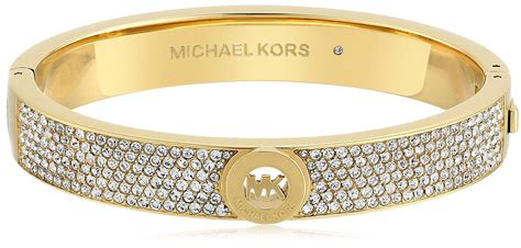 Michael Kors Gold Tone Pave Fulton Hinge Bangle Bracelet In Metallic Lyst