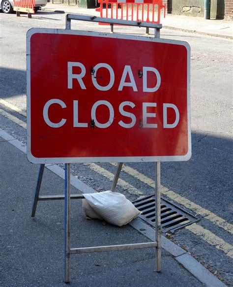 Road Closed Sign Free Stock Photo Public Domain Pictures