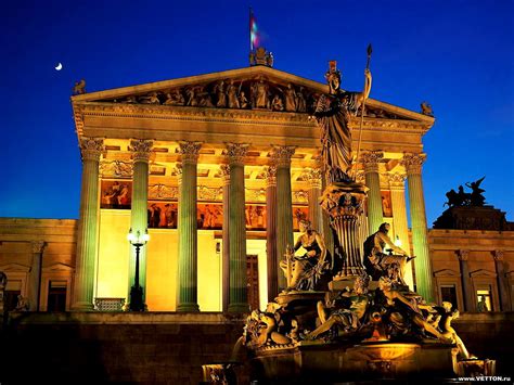 Austrian Parliament Building Monument Vienna Wallpaper Download