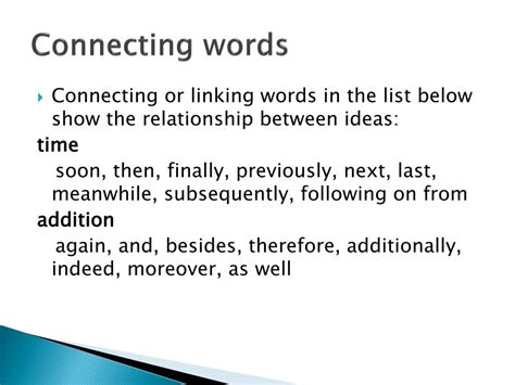 Ppt Connecting Words Powerpoint Presentation Free Download Id2842110