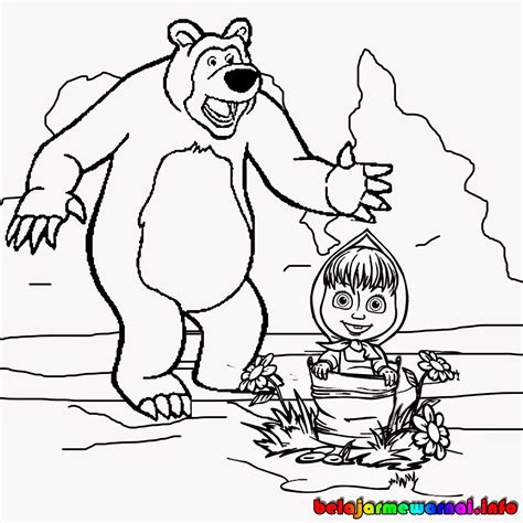 Kumpulan gambar mewarnai yang menarik dan bagus untuk anak tk dan paud dari gambar hewan, pemandangan, masjid, buah, gambar mewarnai hello kity dan lainnya. Gambar Mewarnai Masha & The Bear ~ Gambar Mewarnai Lucu