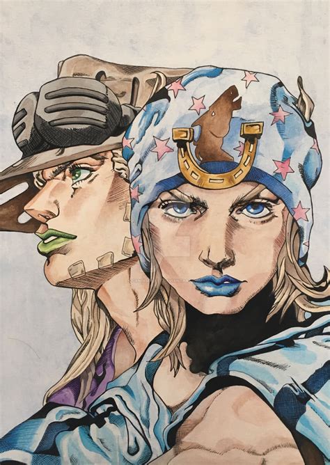 A Drawing Of Two People With Hats On Their Heads