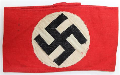 Lot Wwii Germany Original Nazi Swastika Armband And Flag
