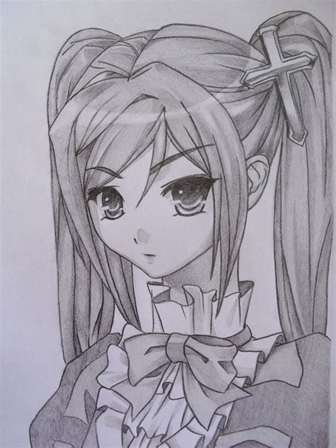Anime Cartoon Pencil Sketch Anime Cartoon Easy Girl Drawing