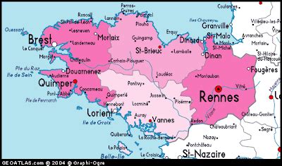 Brittany Geography Region Map Map Of France Political Geography