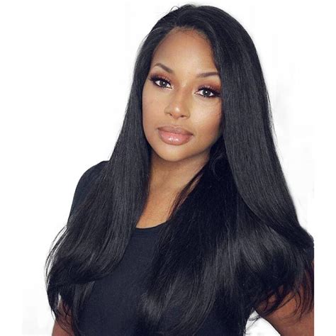 Buy Straight Human Hair Full Lace Wigs Pre Plucked