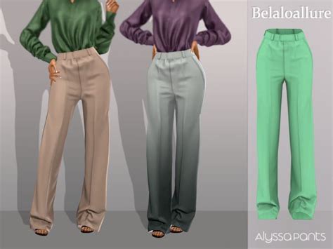 Formal Loose Pants By Belaloallure The Sims 4 Sims 4 Clothing