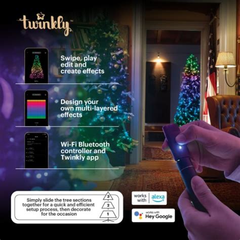 Twinkly Pre Lit Tree App Controlled 75 Ft Christmas Tree W 400 Rgbw