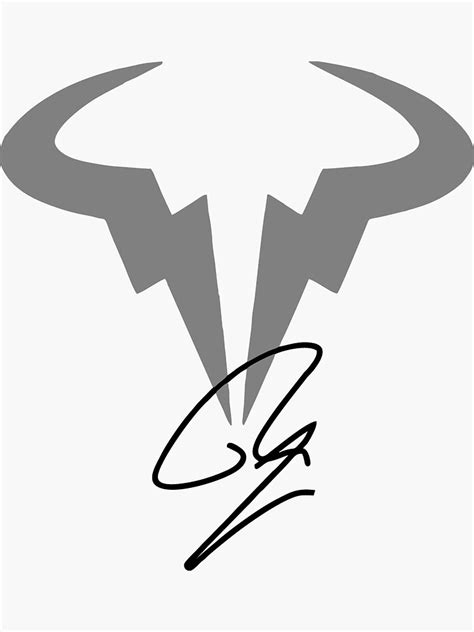 Tennis Rafael Nadal Sign Logo Sticker By Amyyagarcia Redbubble