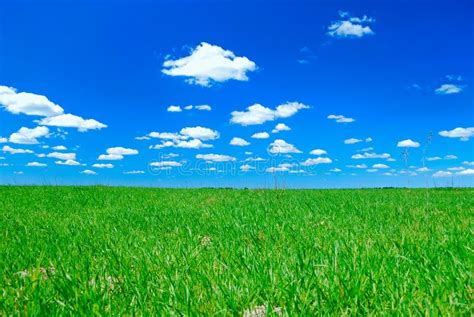 Clouds And Meadow Stock Image Image Of Oxygen Green 9643461