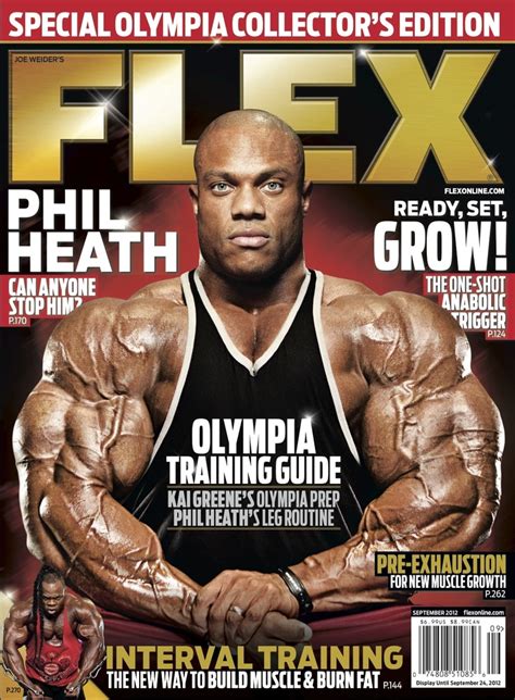 flex magazine cover september 2012 featuring phil heath fitness bodybuilding exercise
