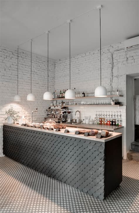 Create An Elegant Statement With A White Brick Wall Cafe Design