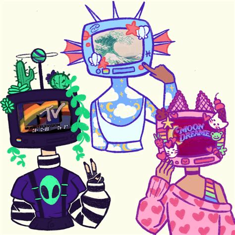Object heads tv head pepper steak aesthetic drawing animal heads everyday objects story inspiration pose reference cool things to make. tv head oc on Tumblr