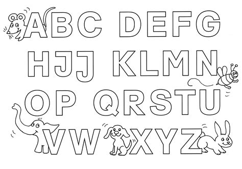 Alphabet Buchstaben Ausdrucke Malvorlagen Für Kinder Bestimmt Für