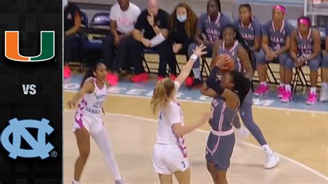 Miami Vs North Carolina Womens Basketball Highlights 2021 22 Youtube
