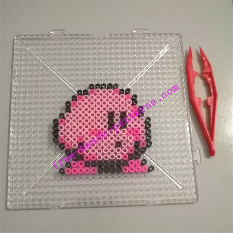 Kirby Perler Bead Character Nerdy Collectible Pixel Art Nintendo Smash