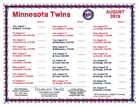 Minnesota twins jerseys are at the official online store of major league baseball. Printable 2019 Minnesota Twins Schedule