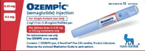 Approval Lapsed Ozempic 025mg05mg Solution For Injection In Pre