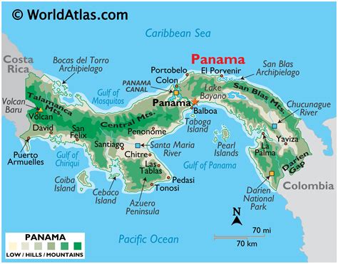 Panama Large Color Map Central America Countries Color Map Of Panama