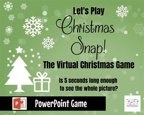 Christmas Snap 1 Memory Game Virtual Zoom Large Screen Etsy