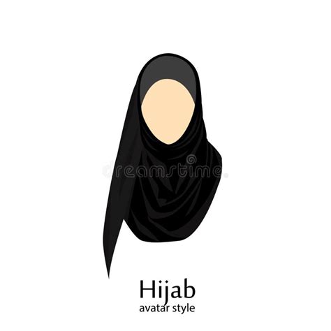 beauty hijab avatar profile vector muslim woman icon illustration stock vector illustration
