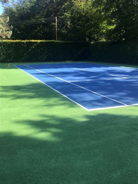 Tennis Court Bitmac Surface Painting Sports Surface Specialists